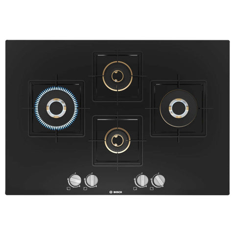 Bosch Glass Top Gas Stove 4 Burner Black PNI7B6F10I 