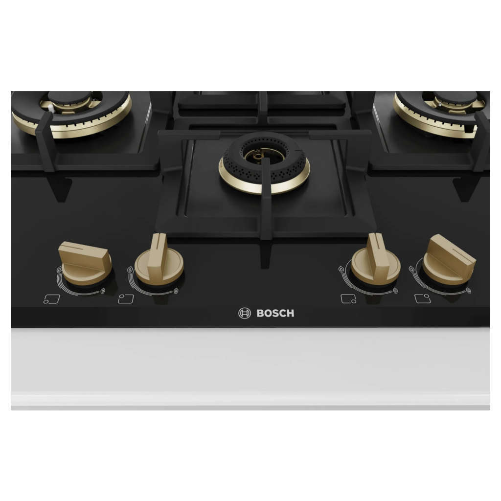 Bosch Glass Top Gas Stove 4 Burner Black PNI7B6F20I