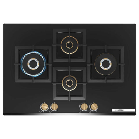 Bosch Glass Top Gas Stove 4 Burner Black PNI7B6G20I 