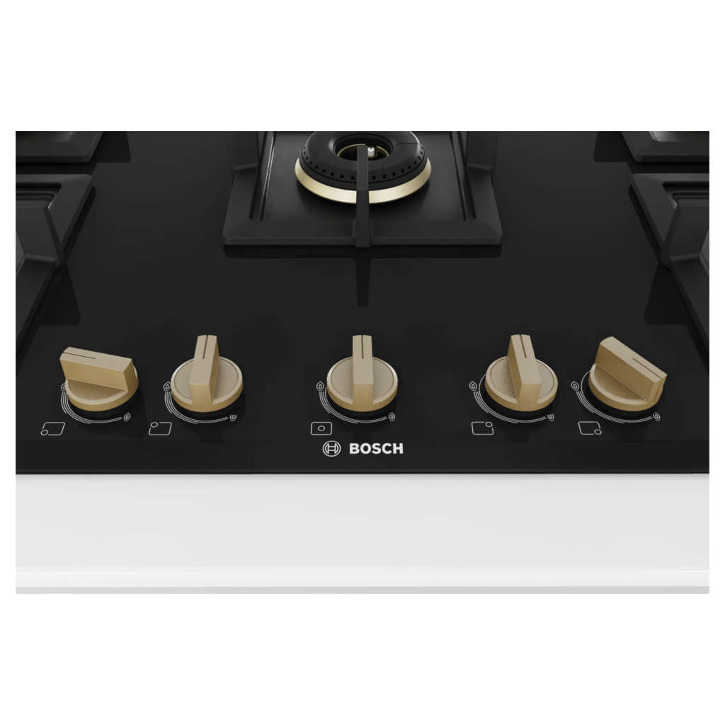 Bosch Glass Top Gas Stove 5 Burner Black PNV9B6F20I