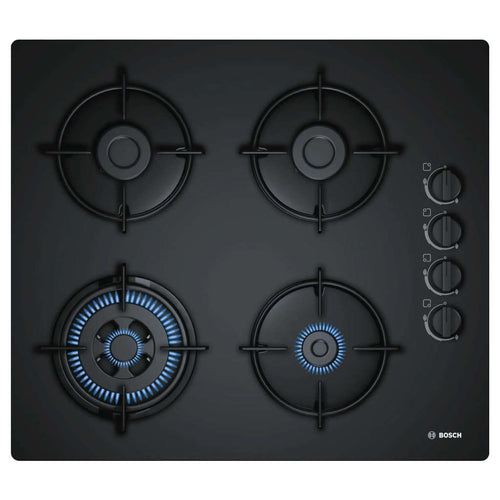 Bosch Glass Top Gas Stove 4 Burner Black POH6B6B10I 