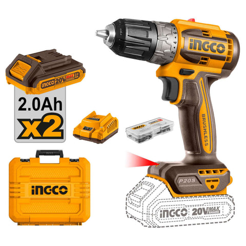 Ingco Brushless Cordless Drill 20 V CDLI20453 