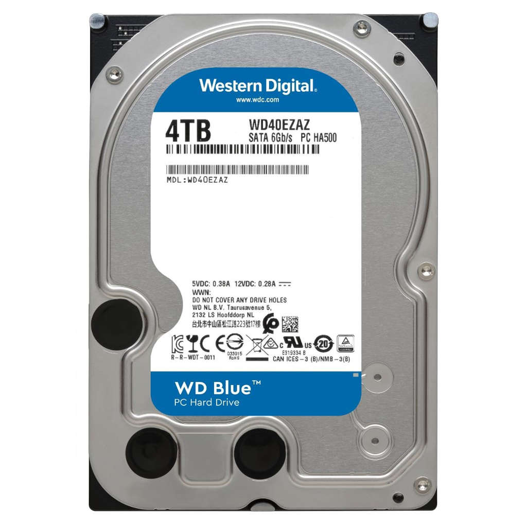 WD Blue PC Desktop Hard Drive 4TB SATA WD40EZAZ