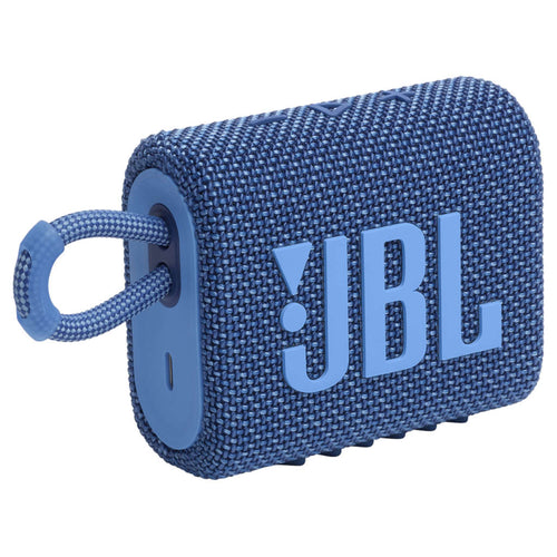 JBL GO 3 Eco Ultra Portable Waterproof Speaker Blue JBLGO3ECOBLU 