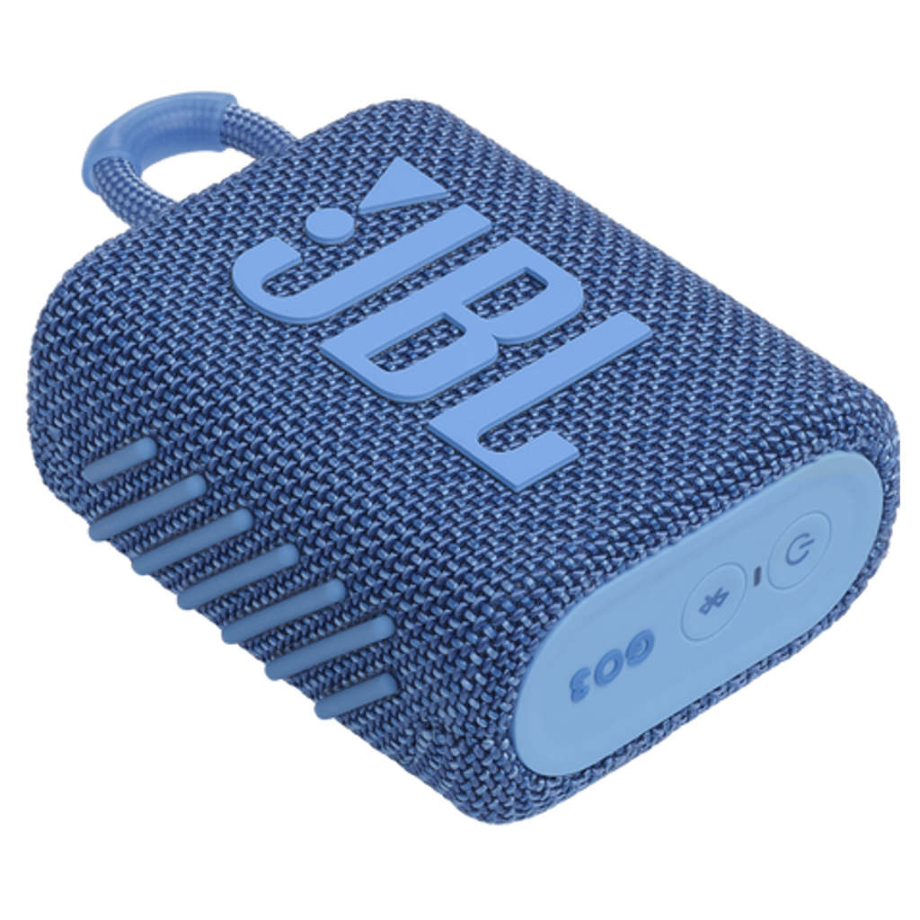 JBL GO 3 Eco Ultra Portable Waterproof Speaker Blue JBLGO3ECOBLU