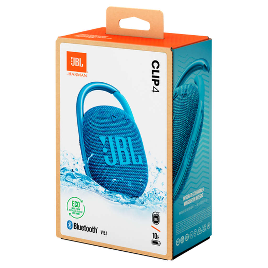 JBL Clip 4 Eco Ultra Portable Waterproof Speaker Blue JBLCLIP4ECOBLU