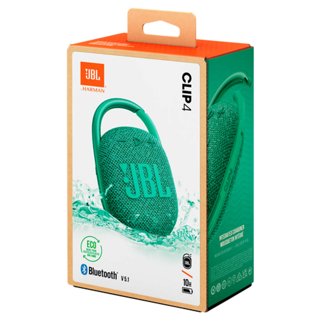 JBL Clip 4 Eco Ultra Portable Waterproof Speaker Green JBLCLIP4ECOGRN