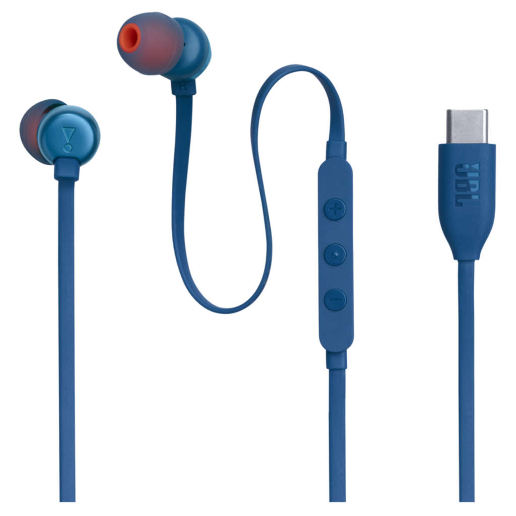 JBL Tune 310C Wired In Ear Headphone Blue JBLT310CBLU