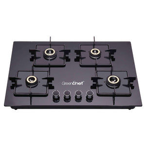 Greenchef Kelvin Hob Auto Ignition Glass Top Gas Stove 4 Burner 