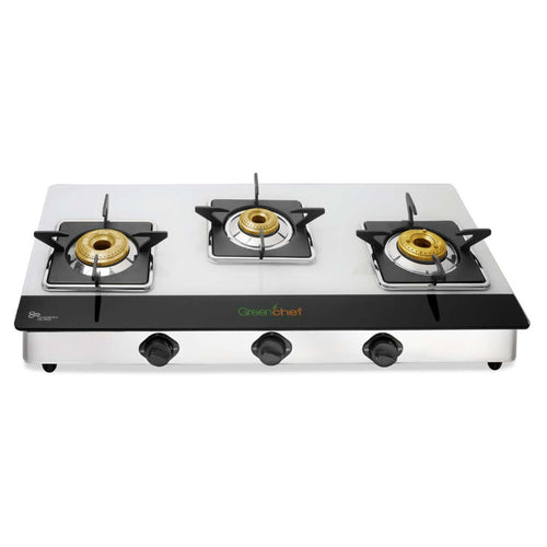 Greenchef Blaze Glass Top Gas Stove 3 Burner 