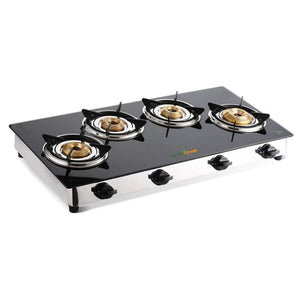 Greenchef Etica Glass Top Gas Stove 4 Burner 