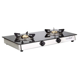 Greenchef Brio Glass Top Gas Stove 2 Burner 