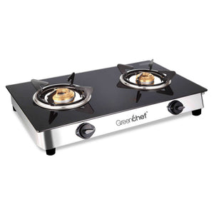 Greenchef Namo Glass Top Gas Stove 2 Burner 