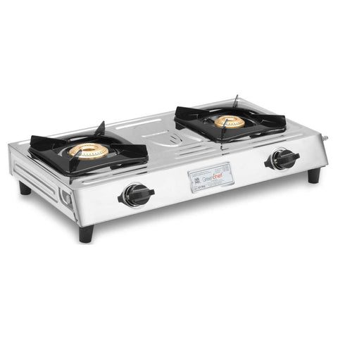 Greenchef Super Slim Stainless Steel Gas Stove 2 Burner 