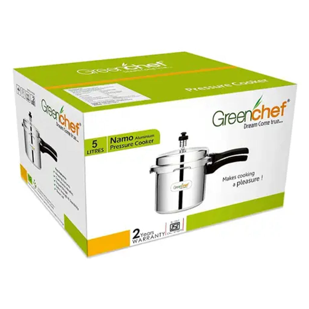 Greenchef Namo Outer Lid Aluminium Pressure Cooker 5 Litre