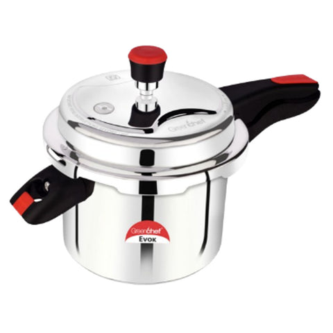 Greenchef Evok Plus Outer Lid Aluminium Induction Base Pressure Cooker 3 Litre 