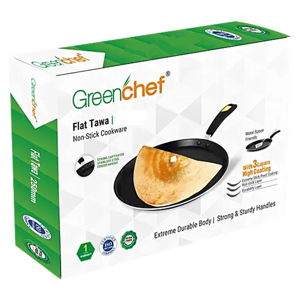 Greenchef Rio Non Stick Flat Tawa 250 mm