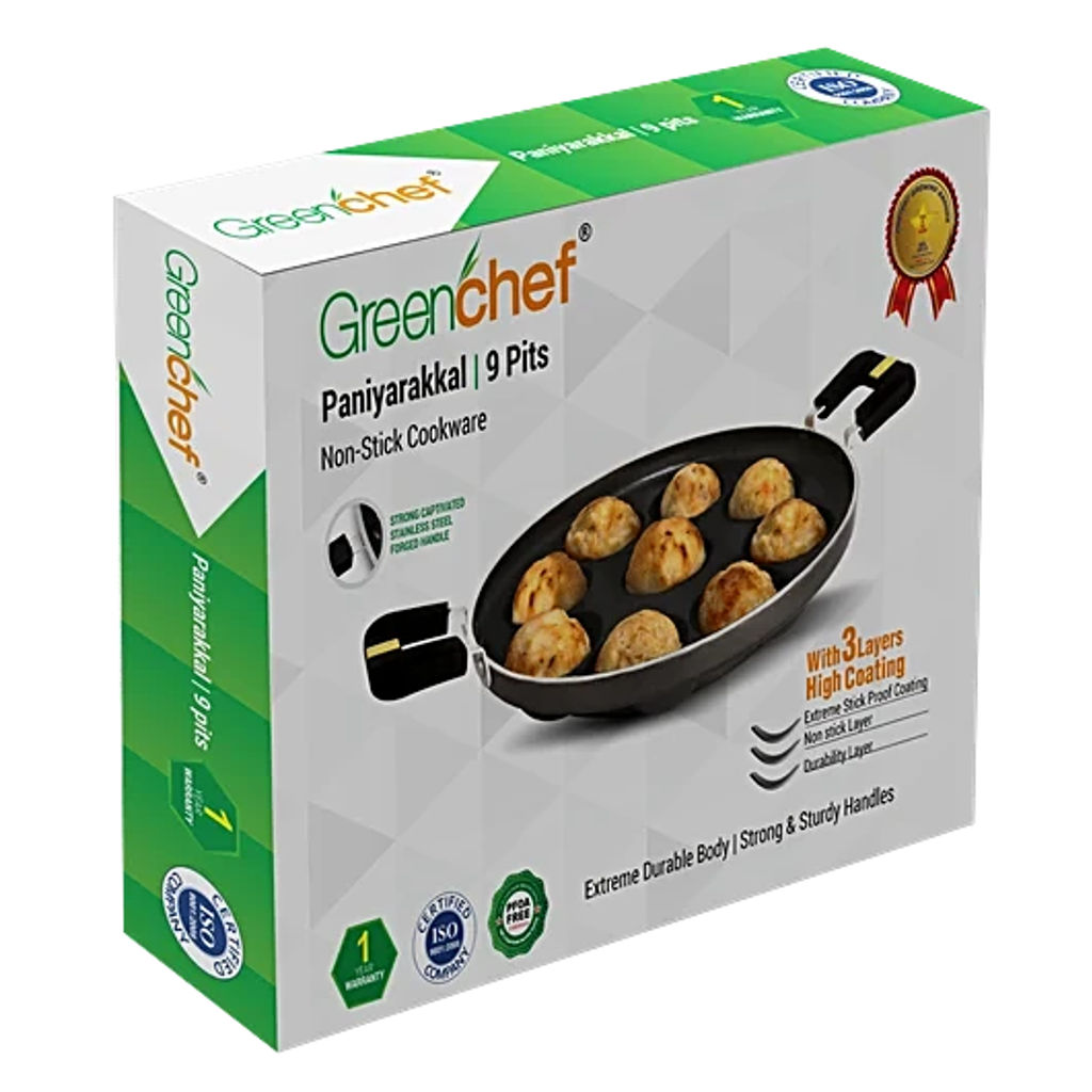 Greenchef Non Stick Paniyarakkal 9 Pits