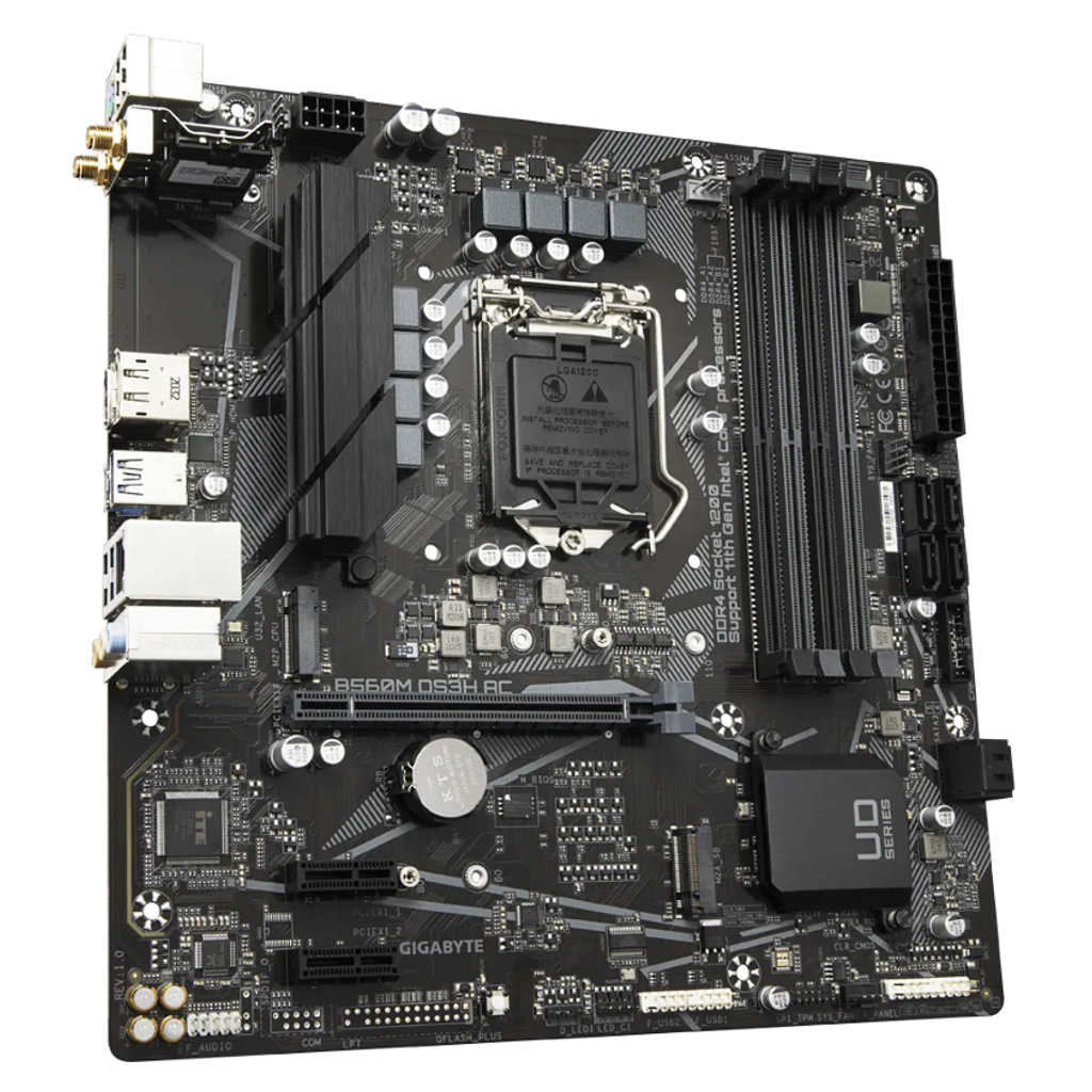 Gigabyte Intel B460M DS3H Ultra Durable Motherboard With 8118 Gaming LAN Anti-Sulfur Resistor & Smart Fan