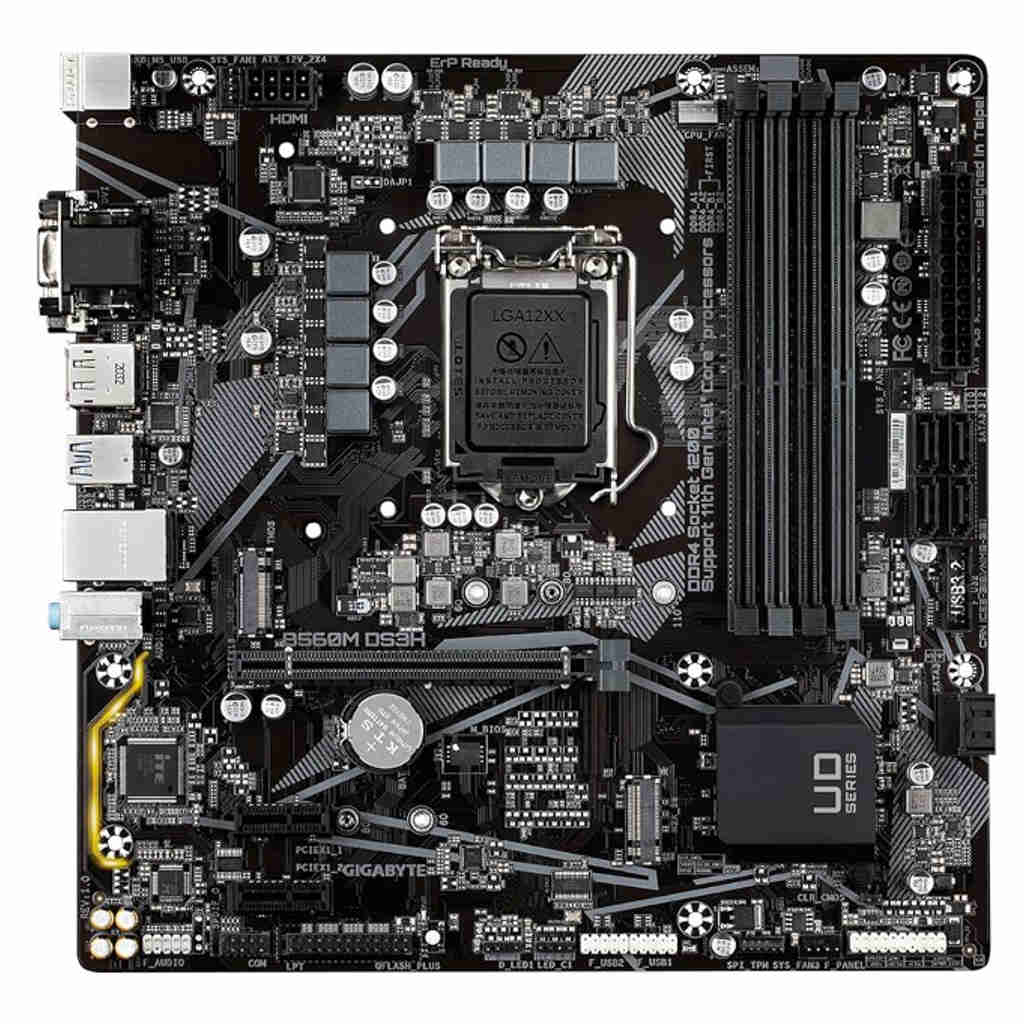 Gigabyte Intel B560M DS3H AC Ultra Durable Motherboard With Direct 6+2 Phases Digital VRM, 8118 Gaming LAN