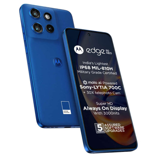 Motorola Edge 50 Neo 5G Smartphone 8GB RAM 256GB Storage Pantone Nautical Blue 