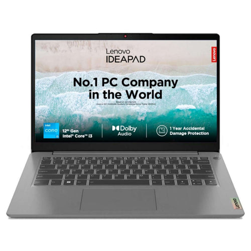 Lenovo Ideapad Slim 3 Intel i3 12th Gen Laptop 14 Inch Arctic Grey 82RJ00FUIN 