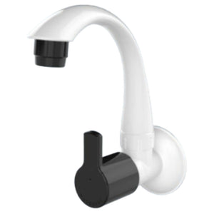 Watertec Flexo Aqua Series Wall Sink Tap Short Spout Black White AQL-144004 