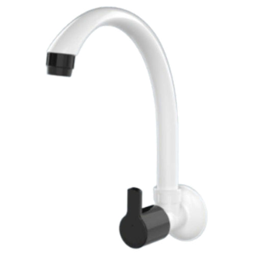 Watertec Flexo Aqua Series Wall Sink Tap Long Spout Black White AQL-144005 