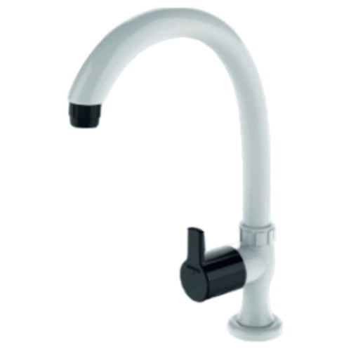 Watertec Flexo Aqua Series Sink Tap Table Mounted Long Spout Black White AQL-144011 