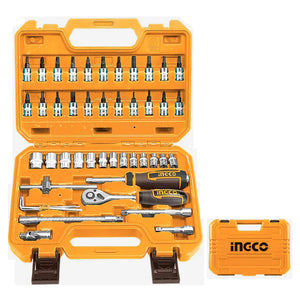 Ingco Socket Set 1/4 Inch Set Of 46 Pcs HKTS14462 