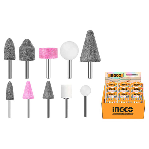 Ingco Accessories For Die Grinder And Mini Grinder Set Of 10 Pcs AKB1001 