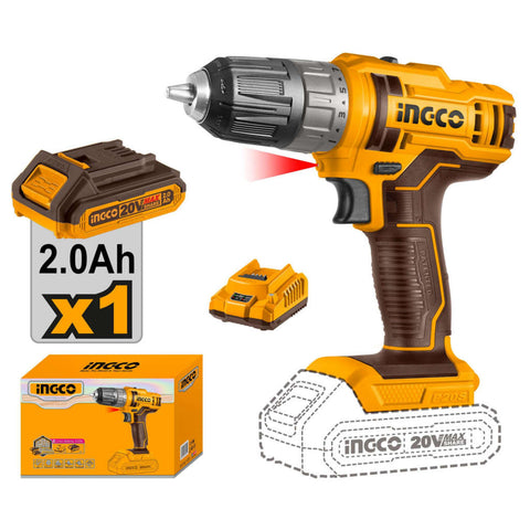 Ingco Cordless Drill 20 V CDLI200518 