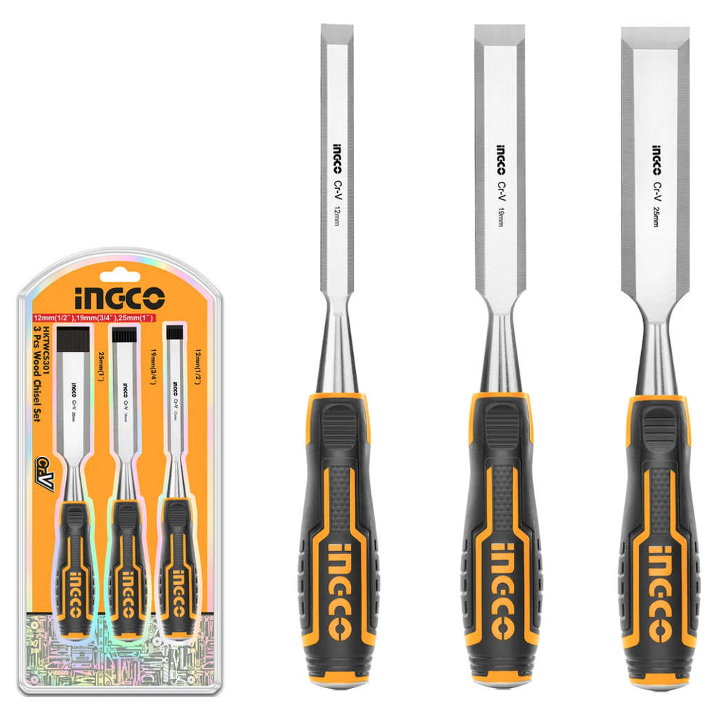 Ingco Wood Chisel Set Of 3 Pcs HKTWCS301 