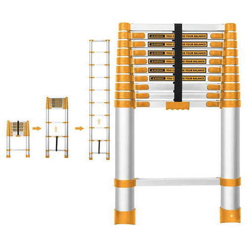 Ingco Telescopic Aluminium Ladder 10 Step HLAD08101 