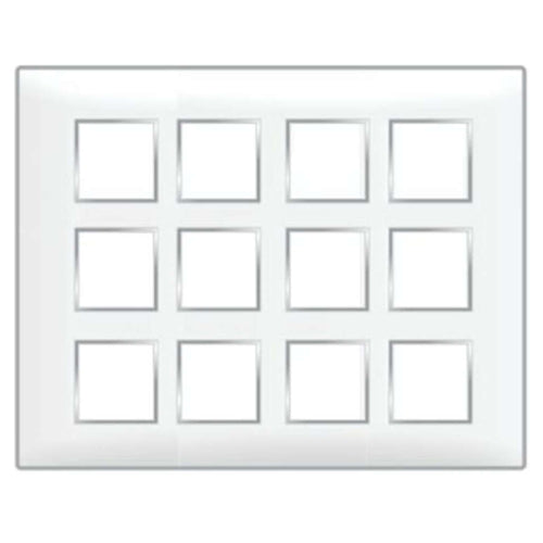 Lisha Woodcraft Cover Plate Glossy Finish White 24 Module 7724 