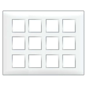 Lisha Woodcraft Cover Plate Glossy Finish White 24 Module 7724 