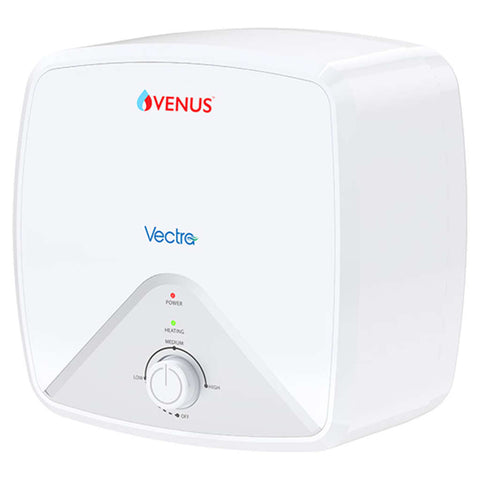 Venus Vectra Storage Water Heater 10 Litre White Silver Sparkle 10VS 