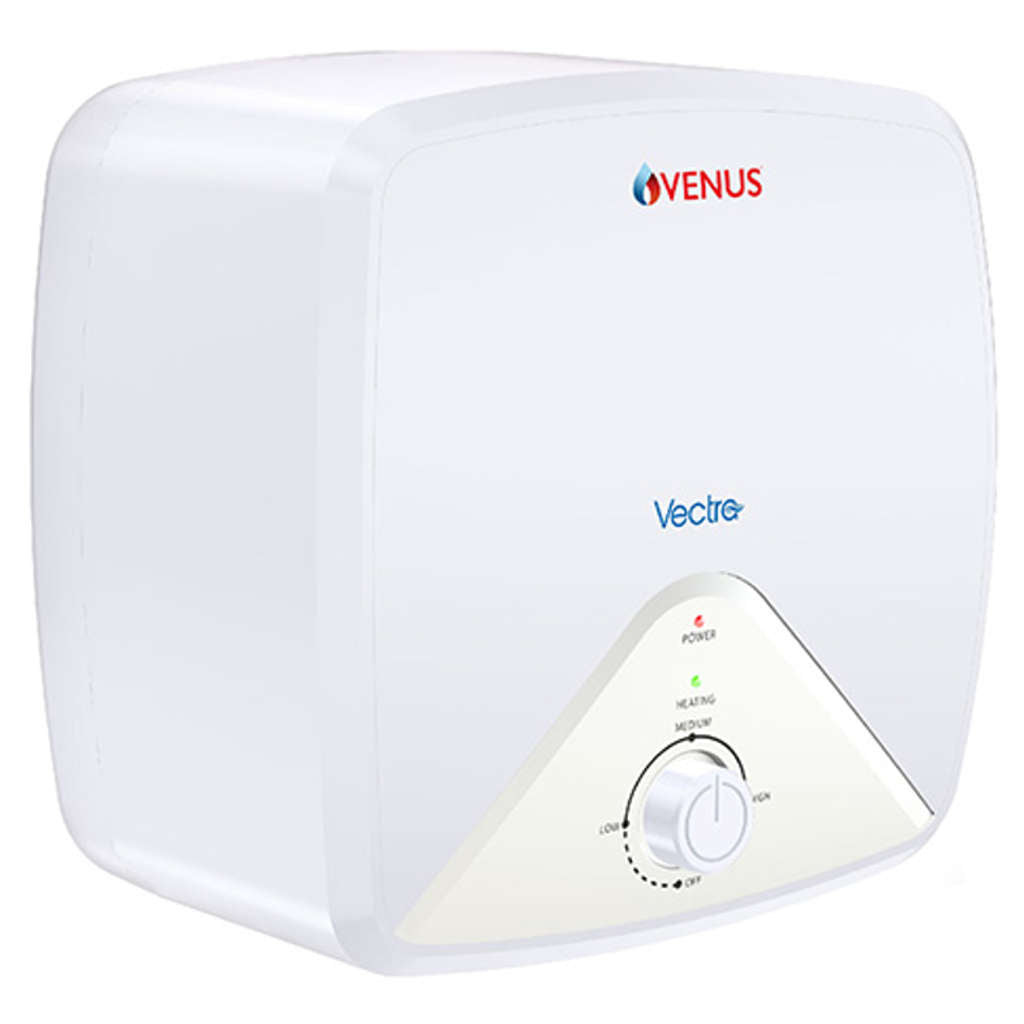 Venus Vectra Storage Water Heater 10 Litre White Silver Sparkle 10VS