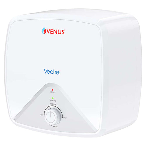 Venus Vectra Storage Water Heater 15 Litre White Silver Sparkle 15VS 