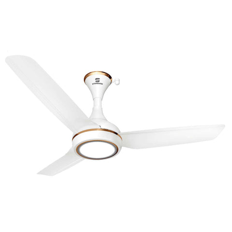 Standard Equator ES Under Light Ceiling Fan 1200mm Chrome White FSCQR1SPWO48 