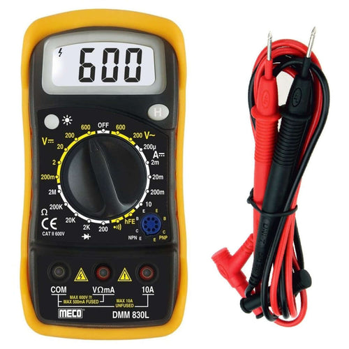 Meco Digital Multimeter 2000 Count DMM 830L 