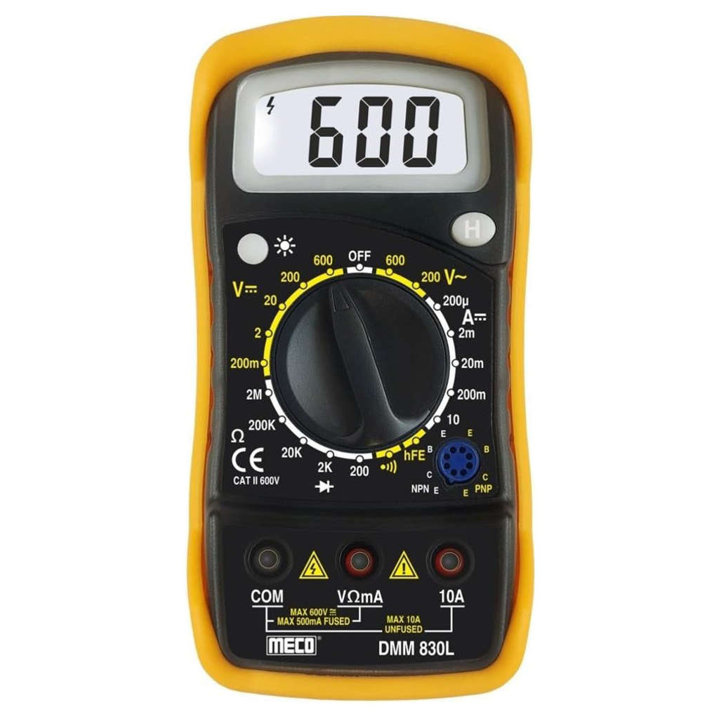 Meco Digital Multimeter 2000 Count DMM 830L