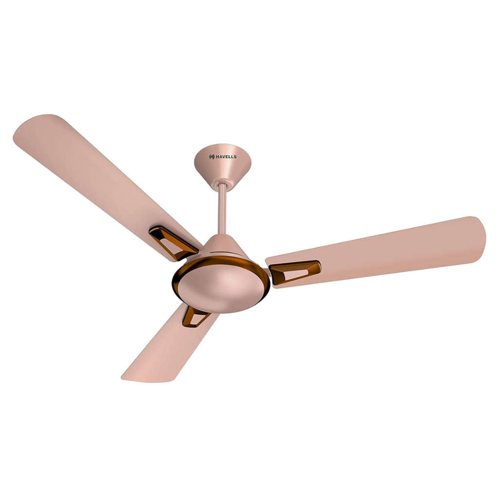 Havells Festiva Prime Decorative Ceiling Fan 1200 mm Rose Gold Cola Chrome 