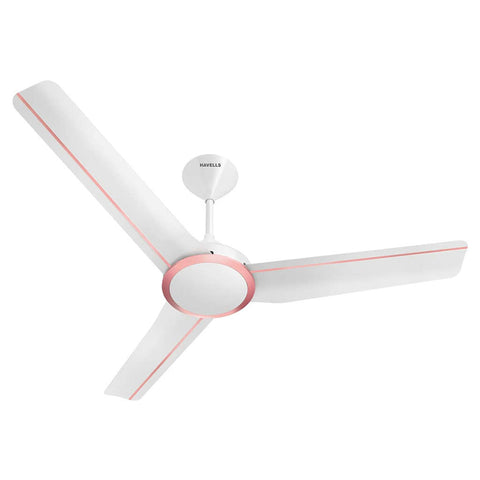 Havells Trinity Decorative Ceiling Fan 1200 mm Pearl White LT Copper 