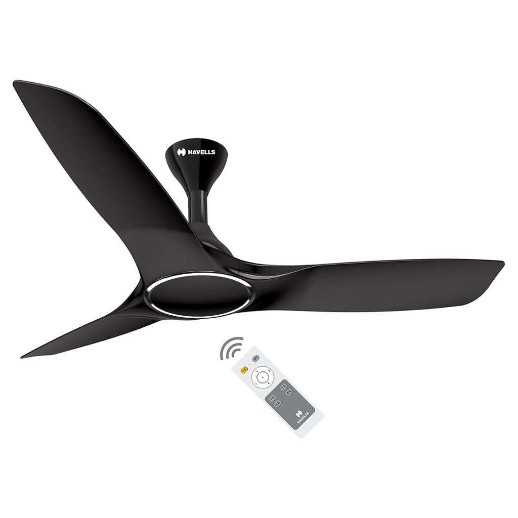 Havells Stealth Air BLDC Ceiling Fan With Remote 1200 mm Metallic Black 