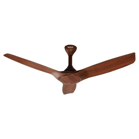 Havells Stealth Wood I-ES Special Finish Ceiling Fan With Remote 1200 mm Walnut Cola Chrome 