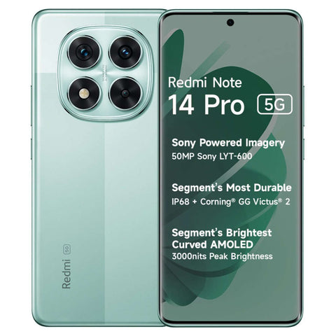 Redmi Note 14 Pro Smartphone 8GB RAM 128GB Storage Ivy Green 