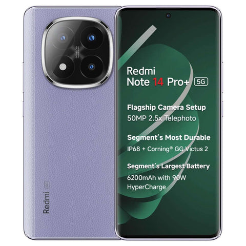 Redmi Note 14 Pro+ Smartphone 8GB RAM 128GB Storage Phantom Purple 