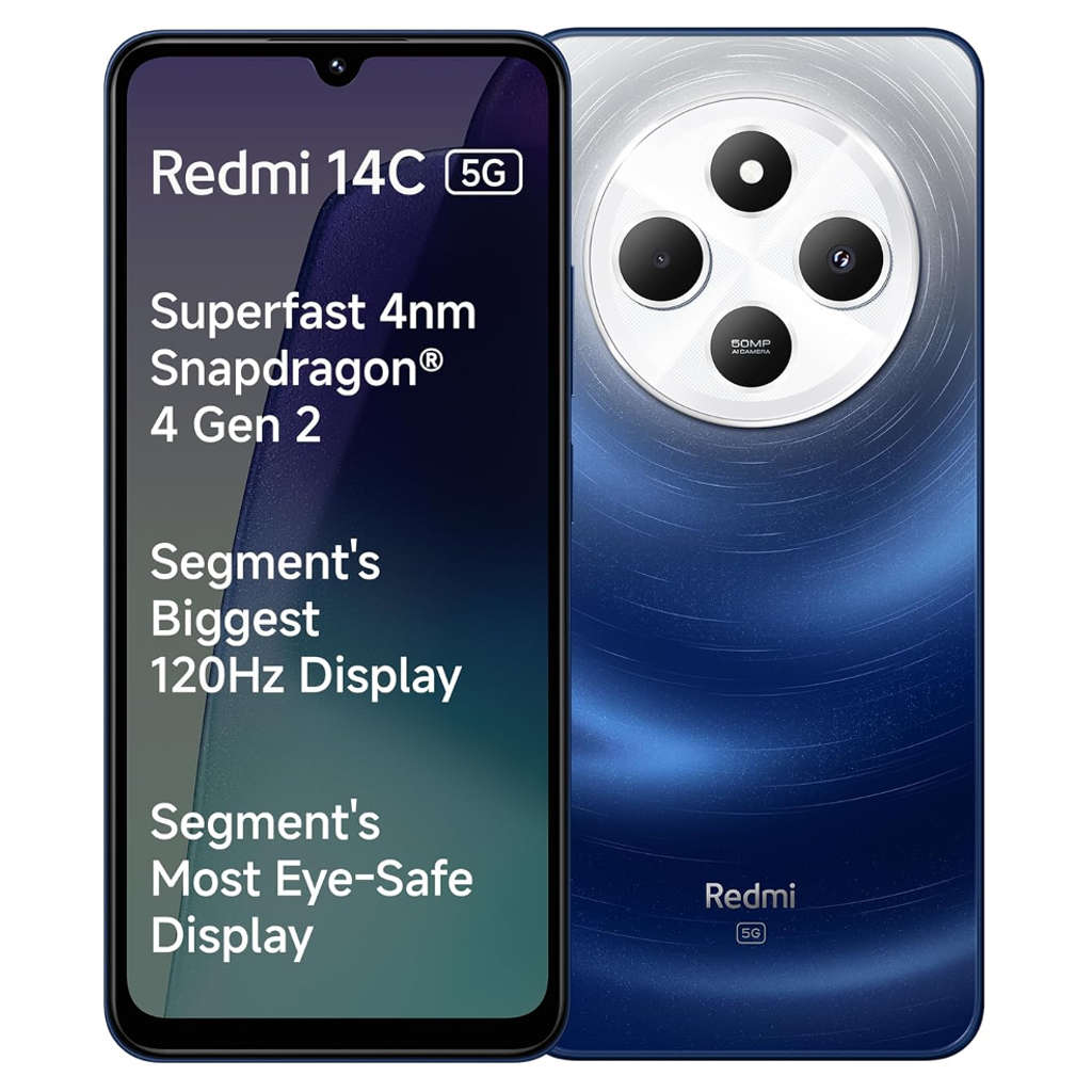 Redmi 14C 5G Smartphone 4GB RAM 128GB Storage Starlight Blue 