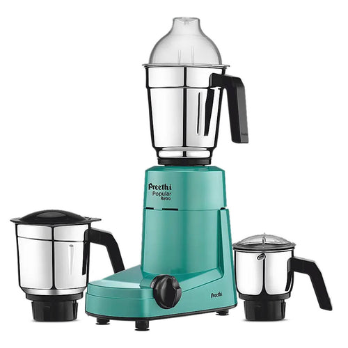 Preethi Popular Mixer Grinder 3 Jar 750W Retro Green MG-266 